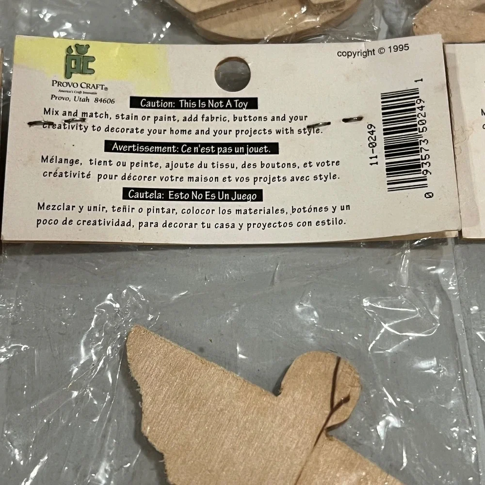 PROVO‎ CRAFT Simple SHAPES Wooden Craft Pieces Lot of 6 New Sealed